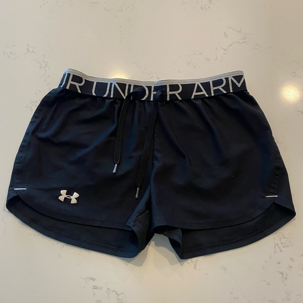 Black Underamour Heat Gear Shorts